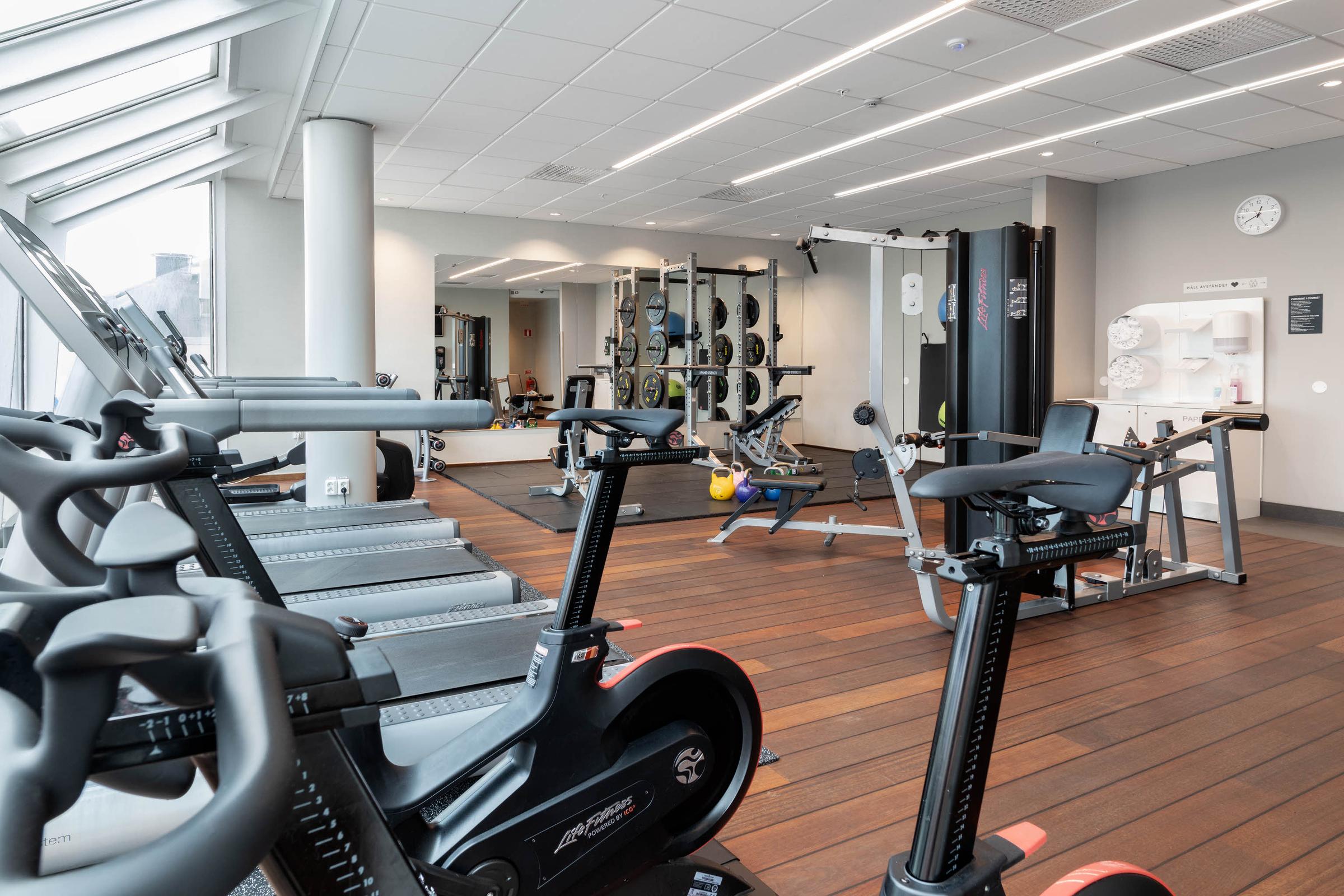 Gym at hotel Scandic Europa Gothenburg