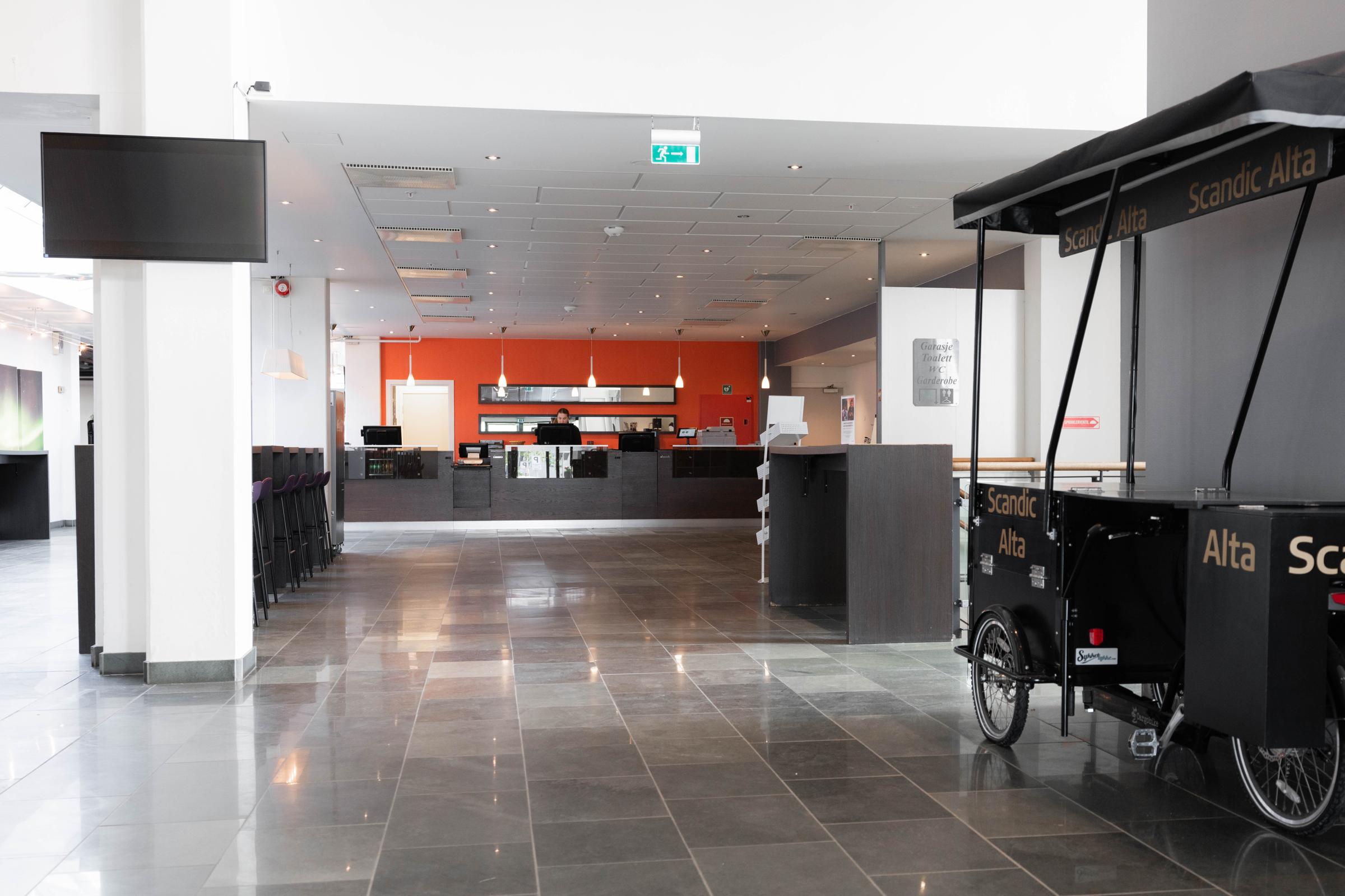 lobby at scandic alta in alta