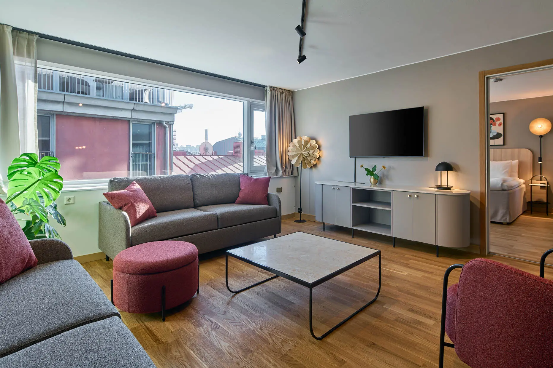 living room in presidential suite at scandic europa in gothenburg
