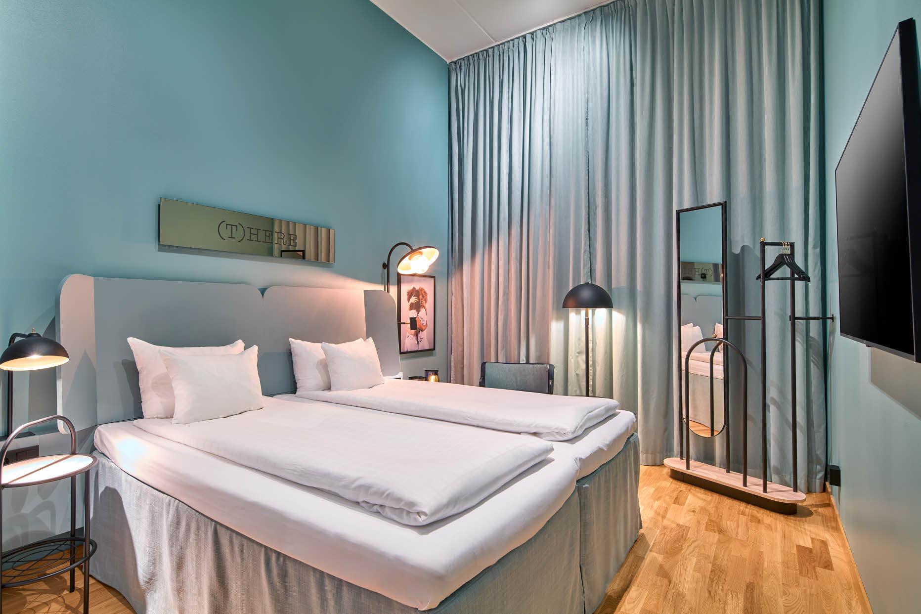 bed in standard cabin room at scandic göteborg central