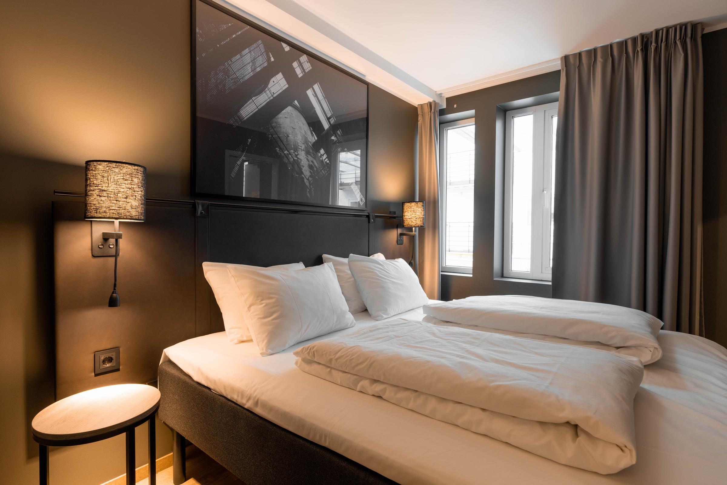 beds in studio four at scandic vulkan in oslo