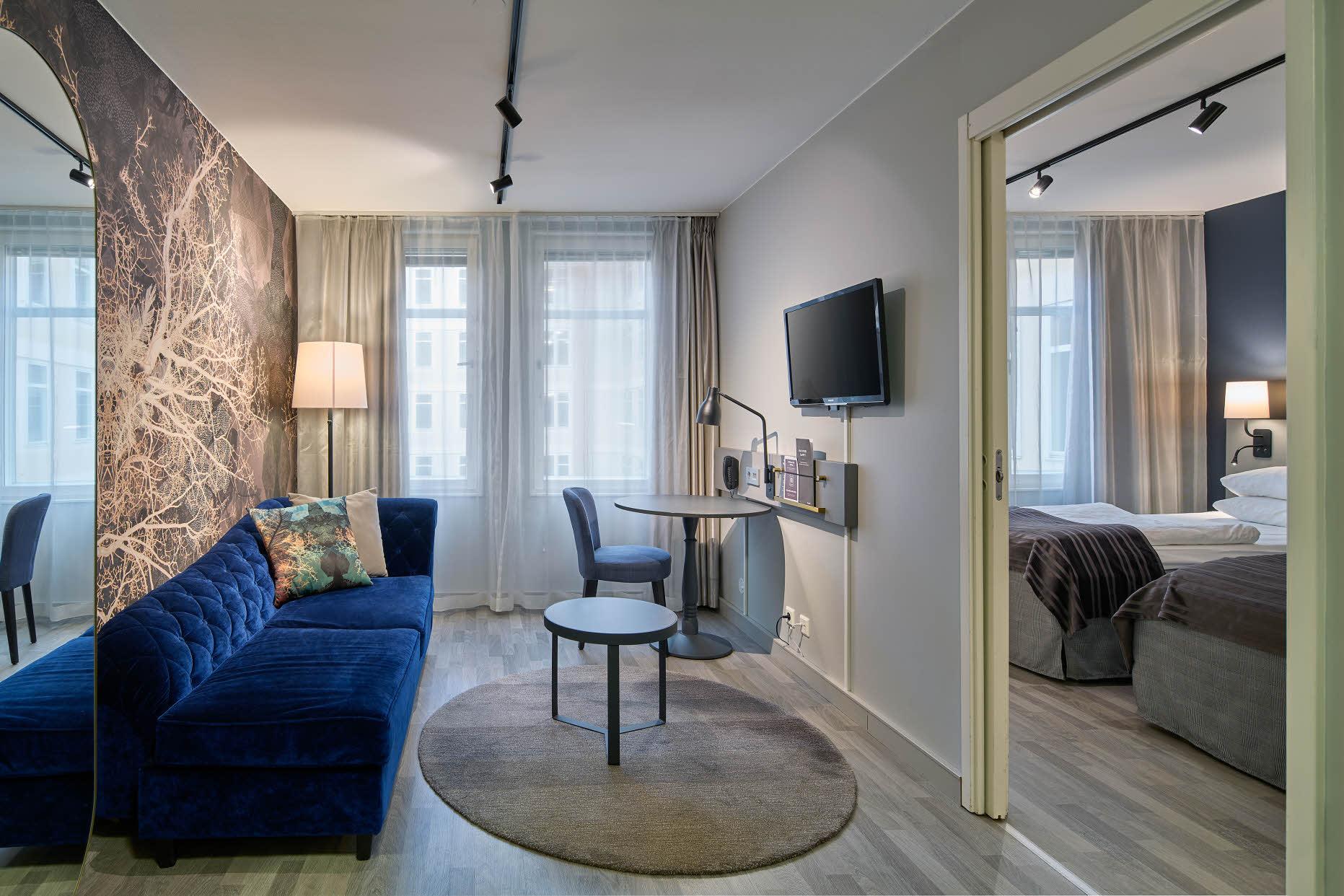 family room at scandic star sollentuna