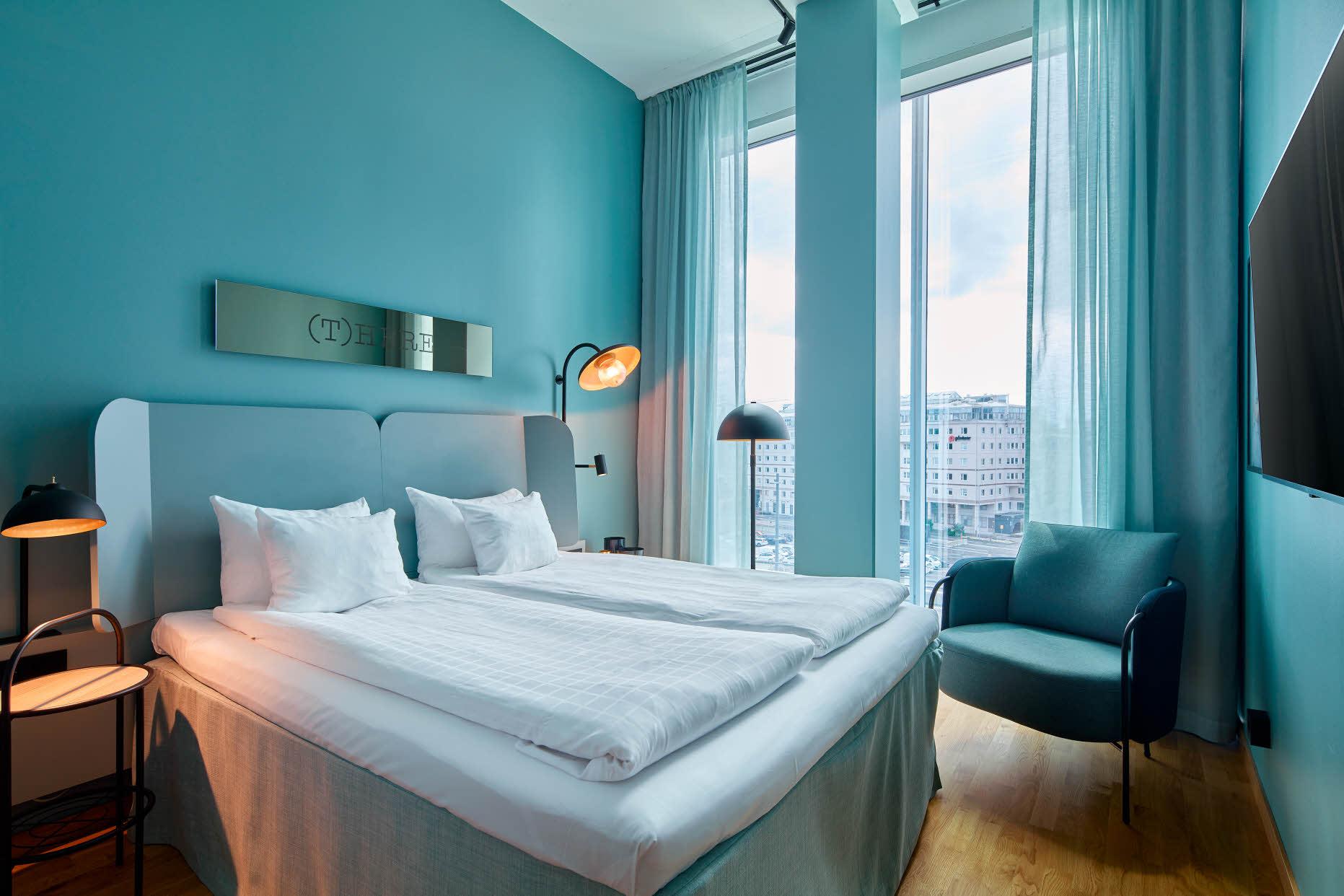 bed in standard room at scandic göteborg central