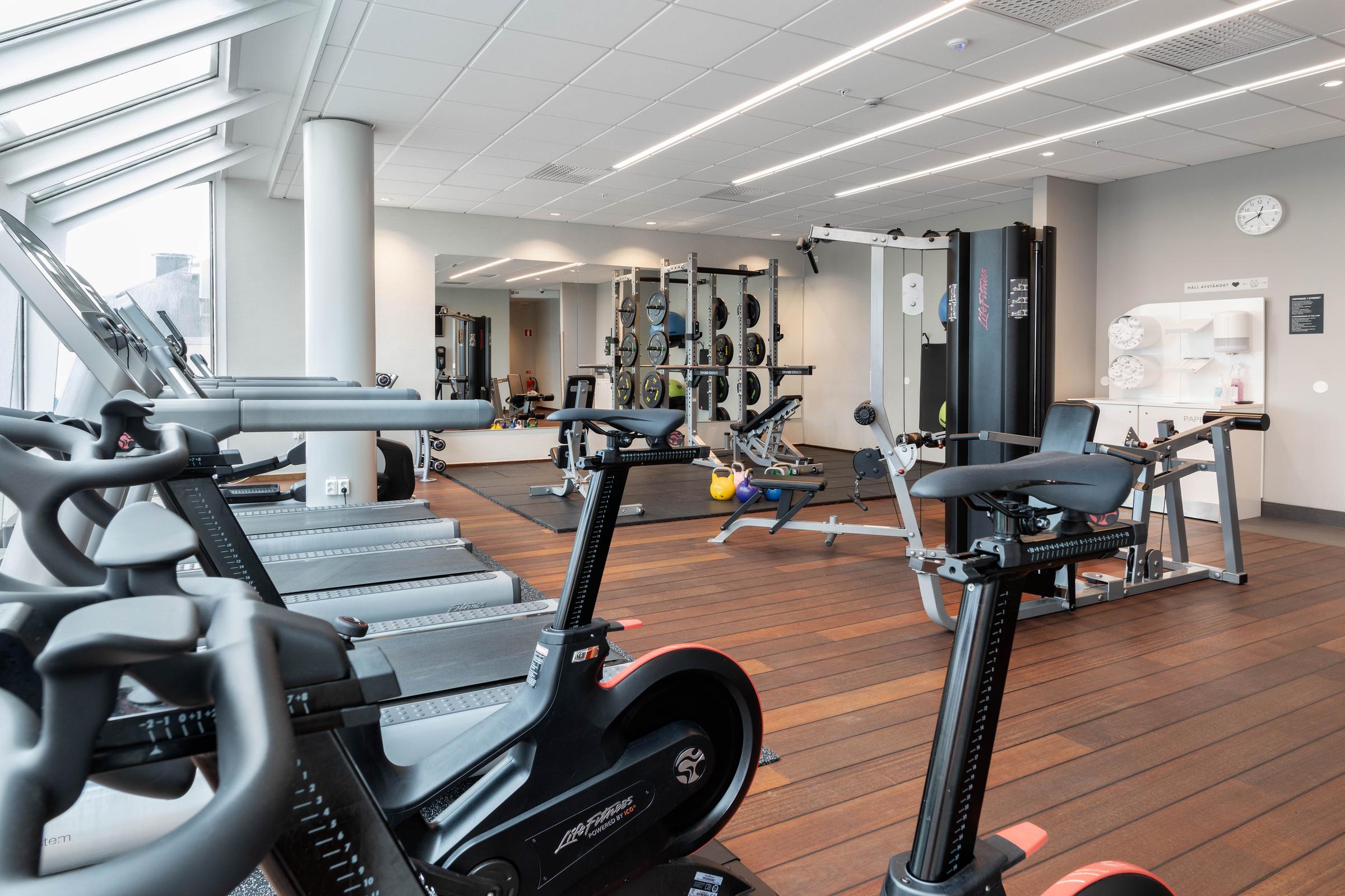 Gym at hotel Scandic Europa Gothenburg