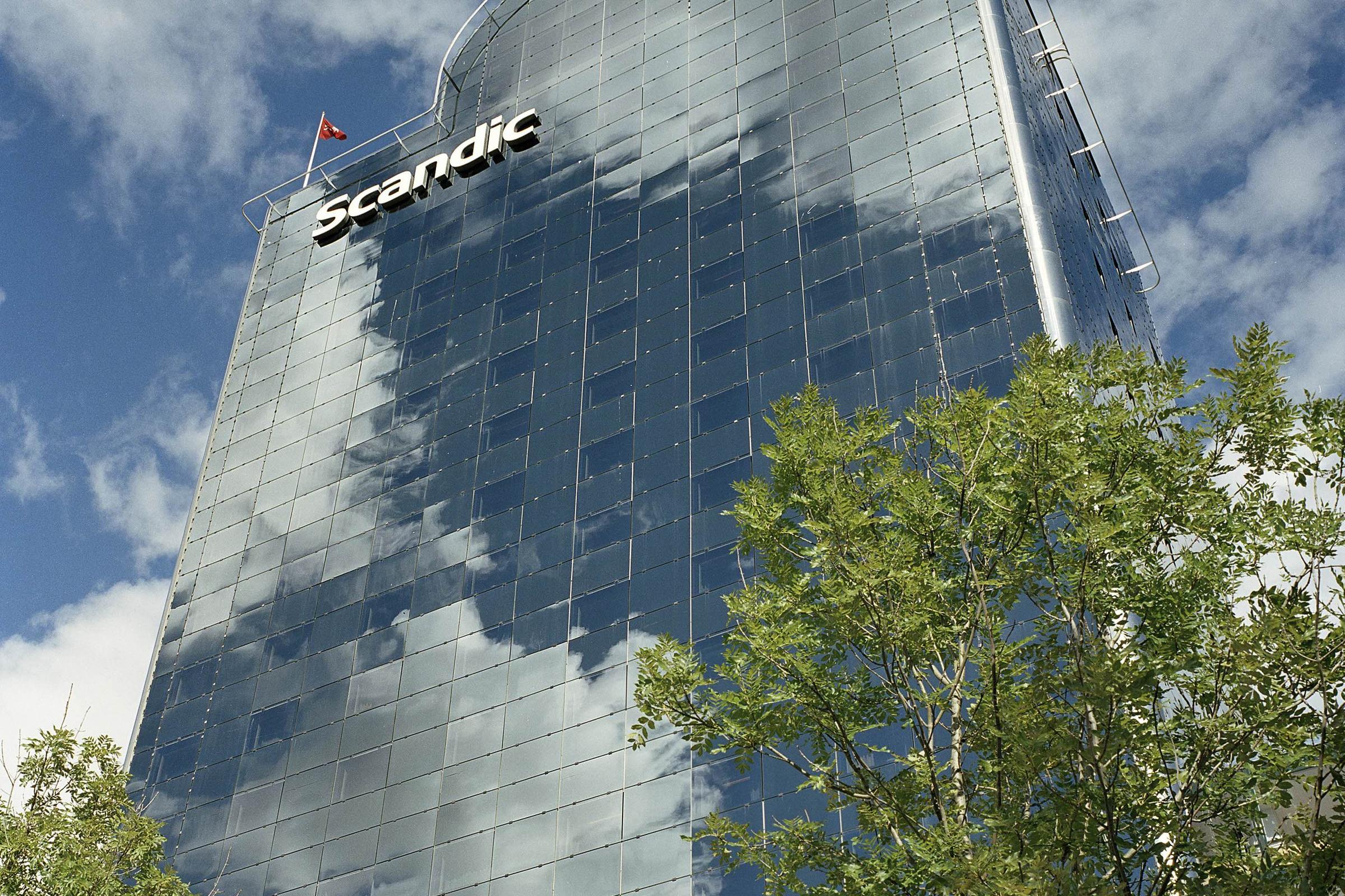 Hotellfasad Scandic Infra City Stockholm