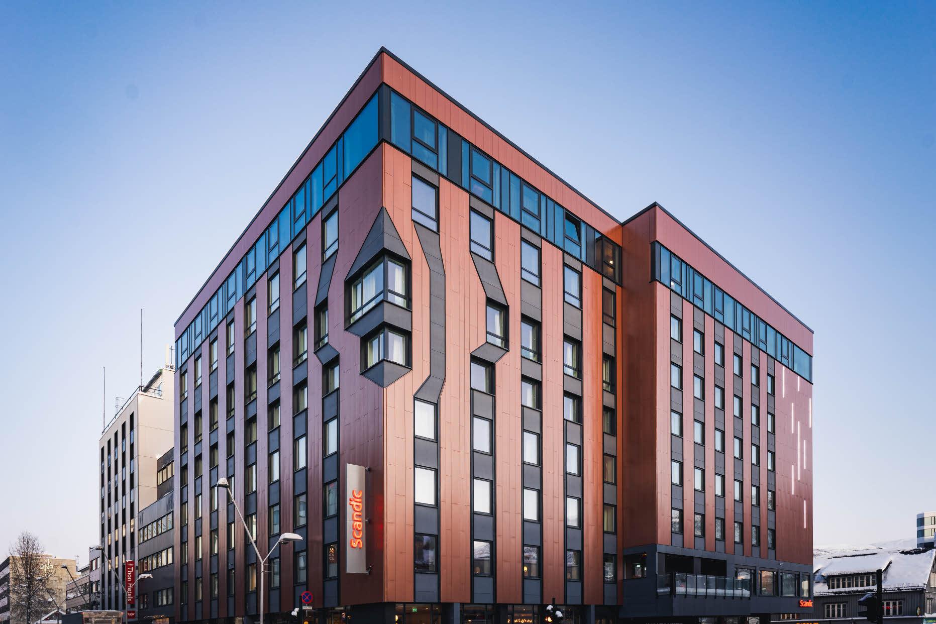 facade of scandic grand tromso in norway