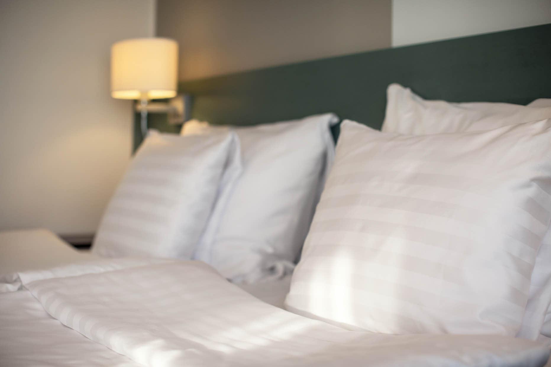 Pillows in bed