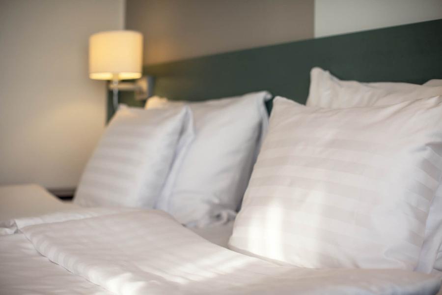 Pillows in bed