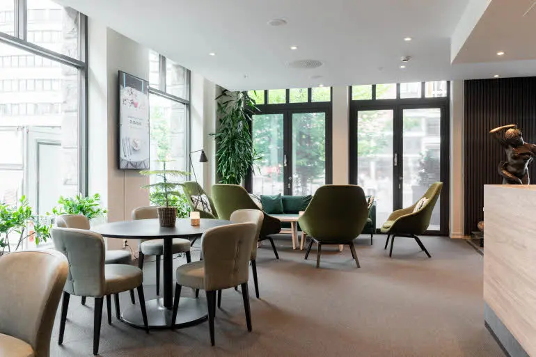 Lobby at scandic oslo city in oslo