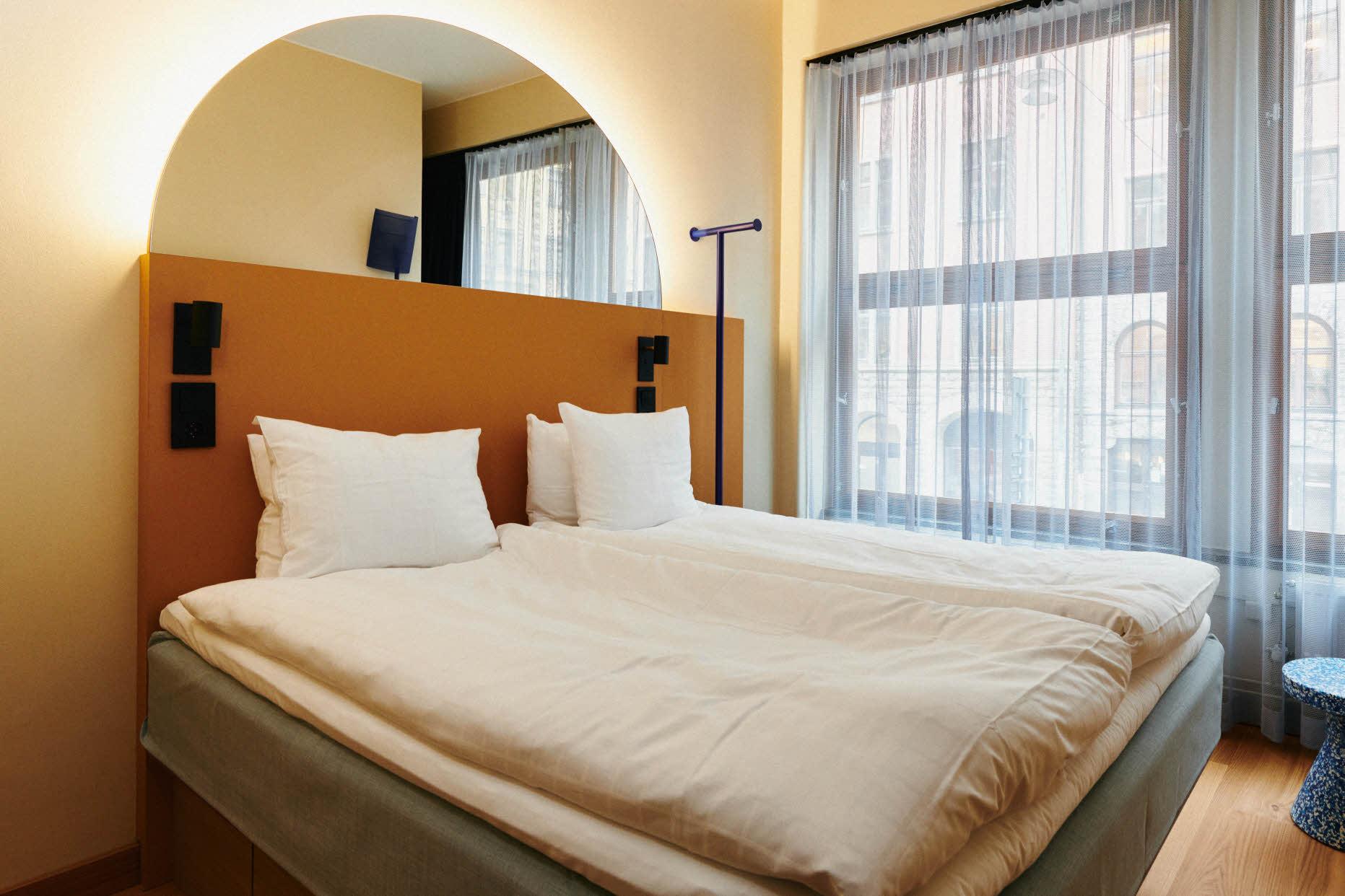 bed in double room at scandic go upplandsgatan in stockholm 