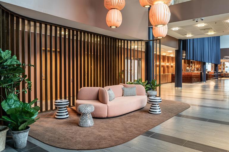 lobby at scandic oulu city in oulu
