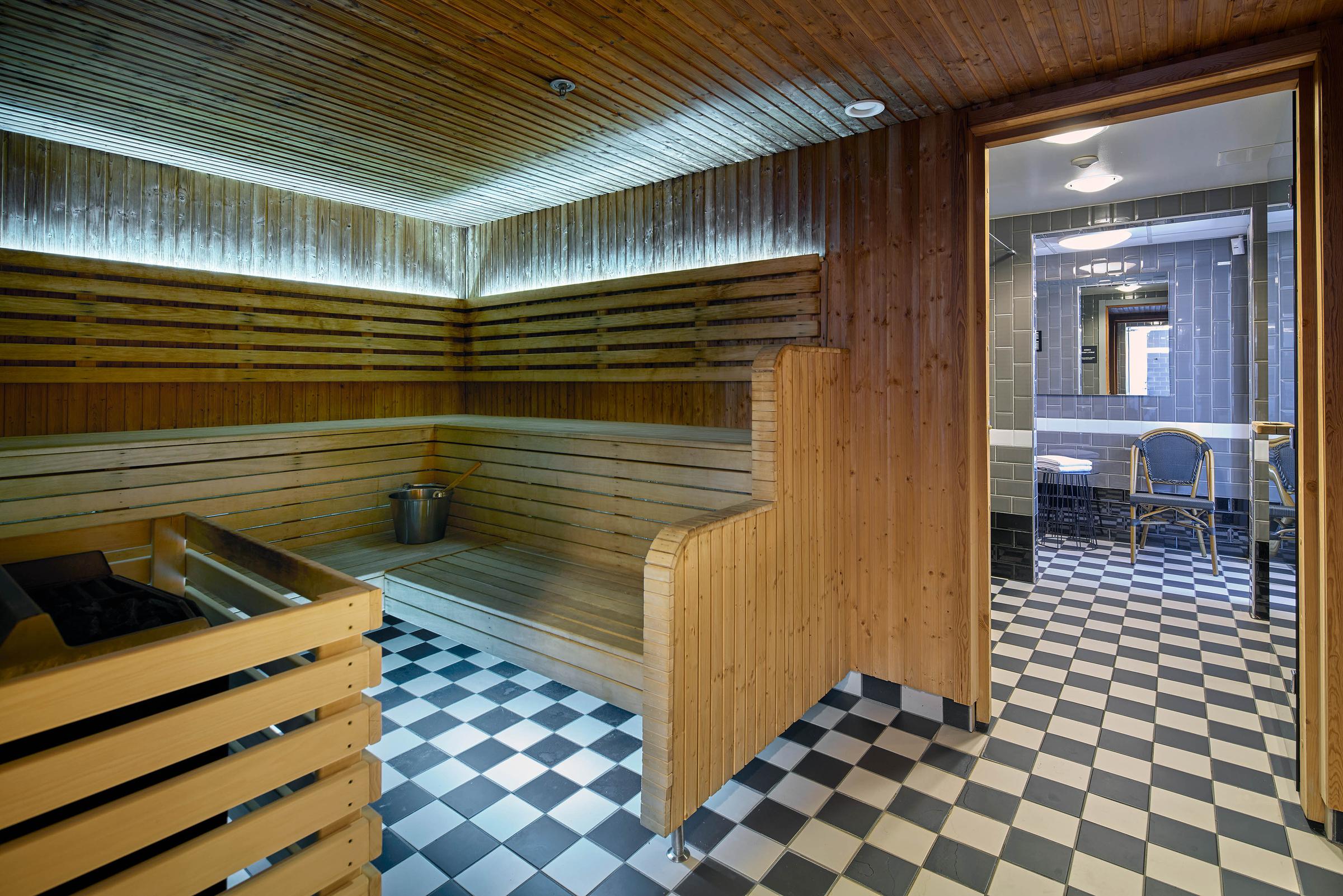 sauna at scandic rubinen in gothenburg sweden