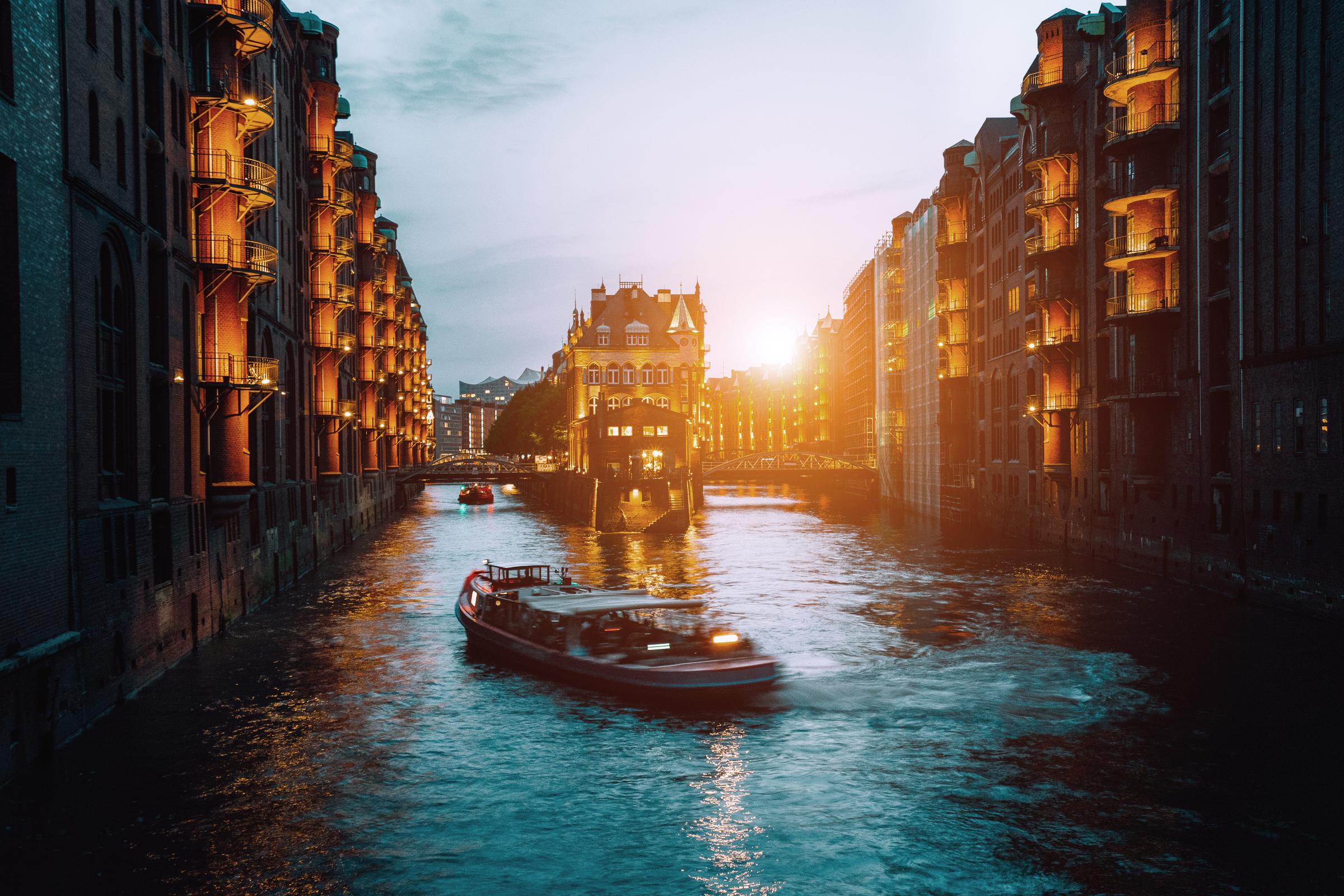 Hamburg Speicherstadt Abend
