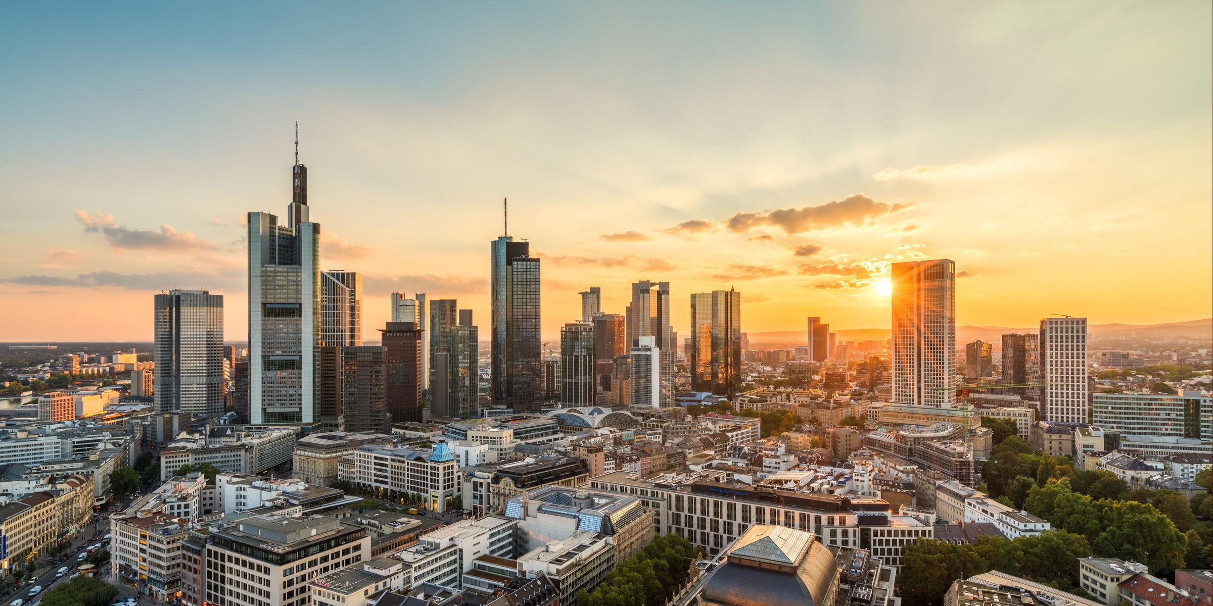 Frankfurt am Main late summer evening