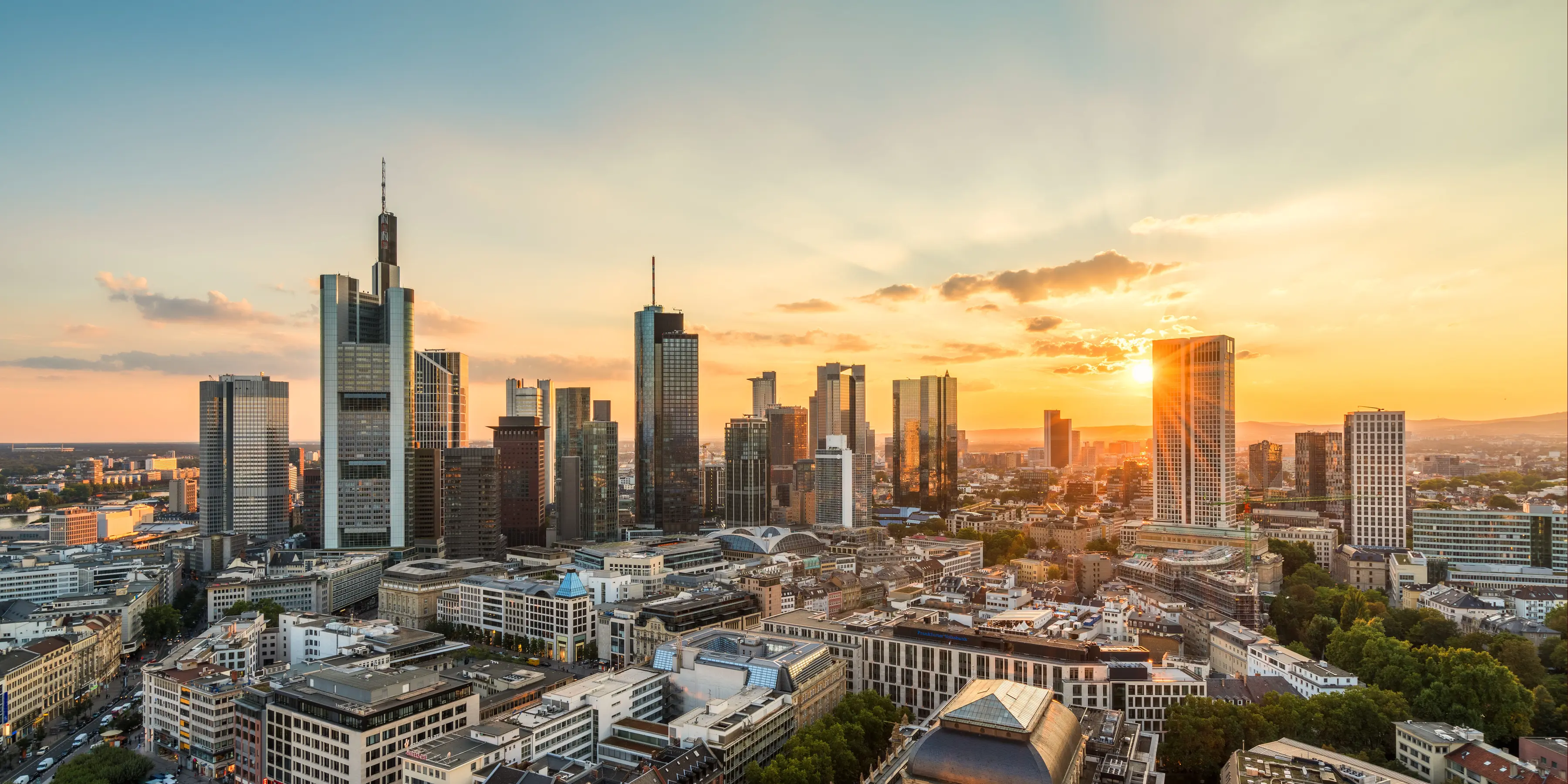 Frankfurt am Main late summer evening