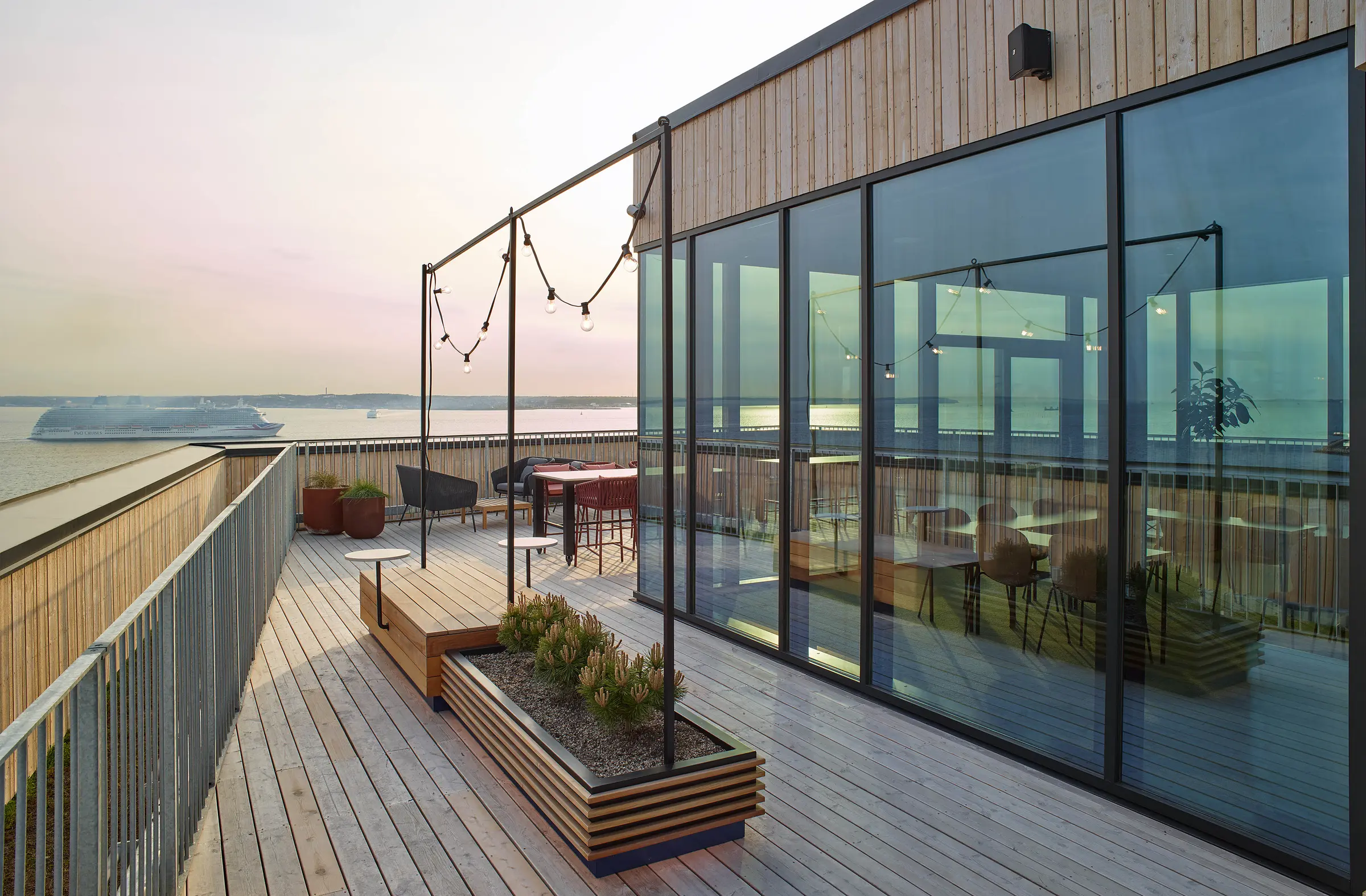 Terrass på Scandic Oceanhamnen