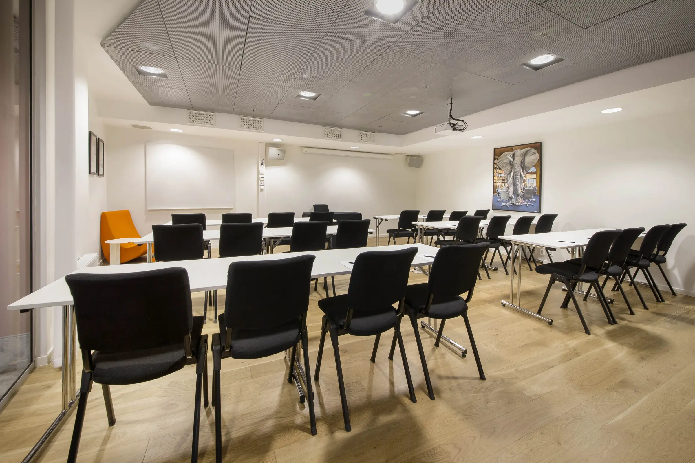 Meeting room, school sitting