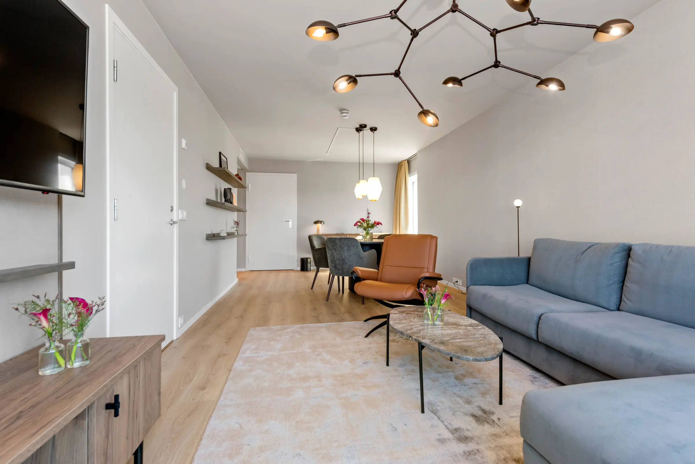living room in standard room at scandic parken in alesund