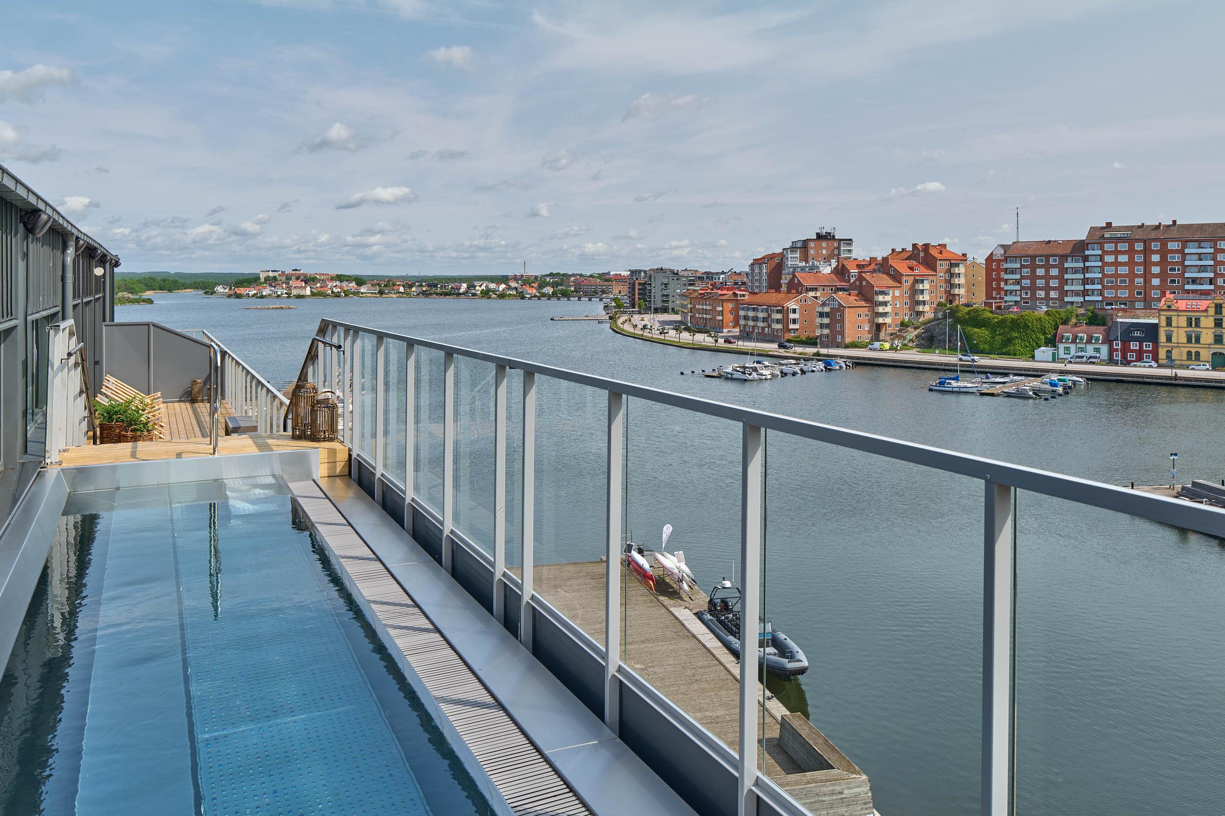 outdoor pool area at scandic karlskrona