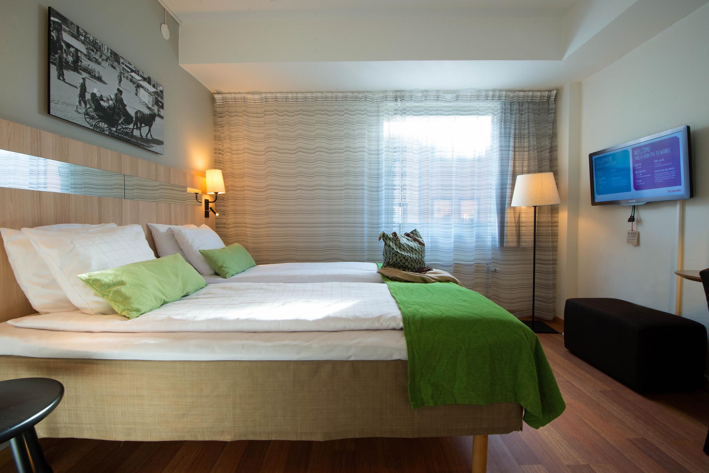 Beds in room Standard Queen at Scandic Sundsvall City
