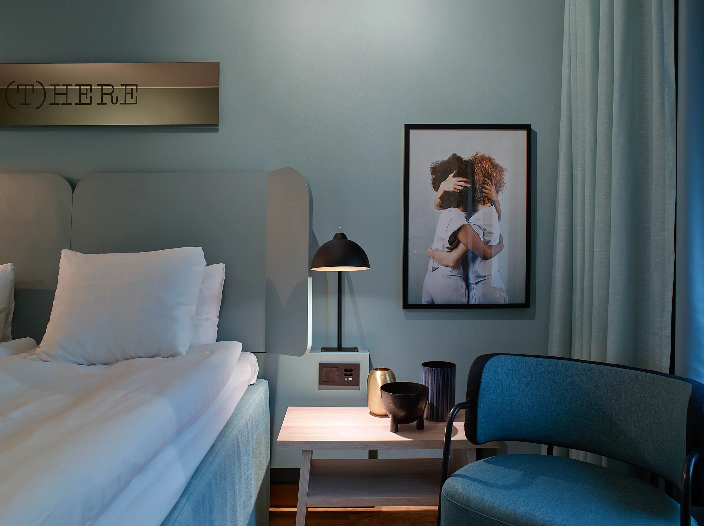 Bed in room Standard queen at Scandic Klara in Stockholm