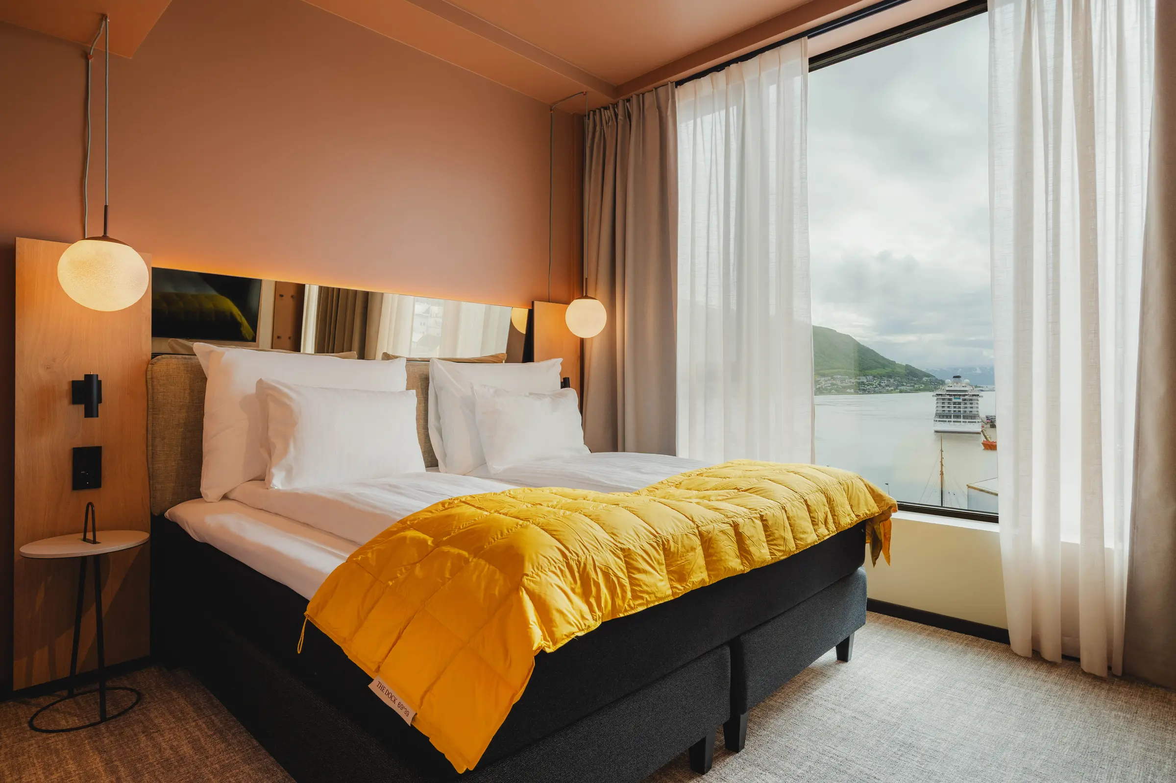 bedroom in junior suite at the dock by scandic in tromso
