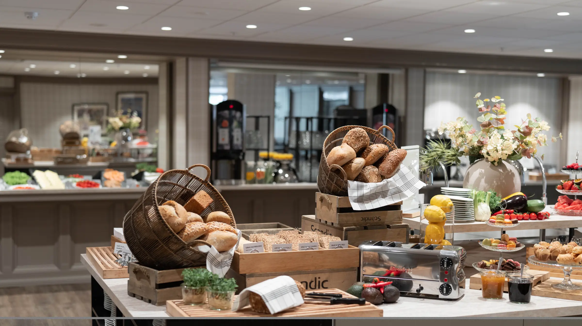 breakfast area at scandic city in fredrikstad norway