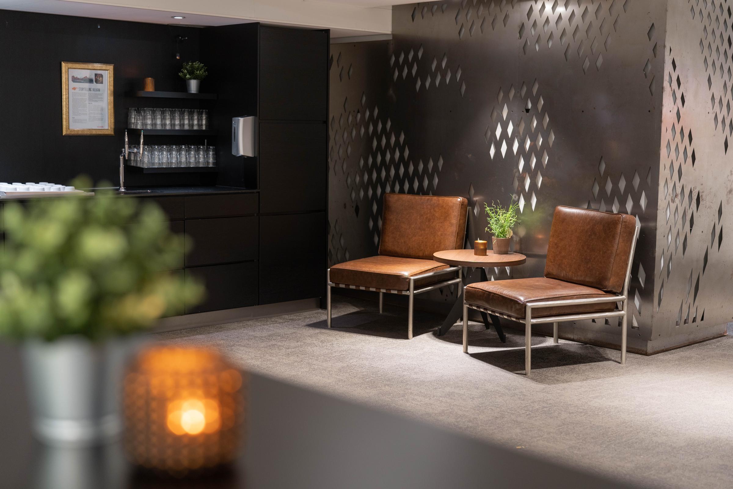 seating area in meeting room at scandic vulkan in oslo