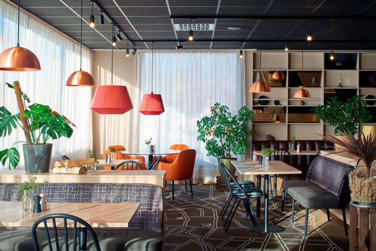 breakfast area at scandic sodertalje