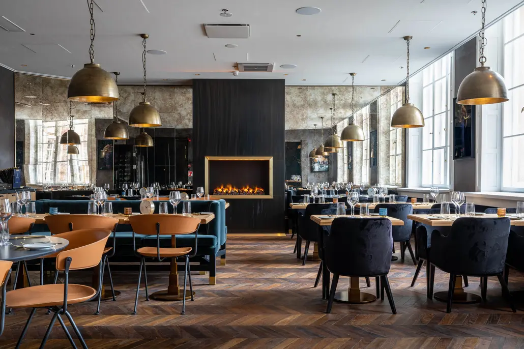 Scandic Grand Central Helsinki restaurant's interior.