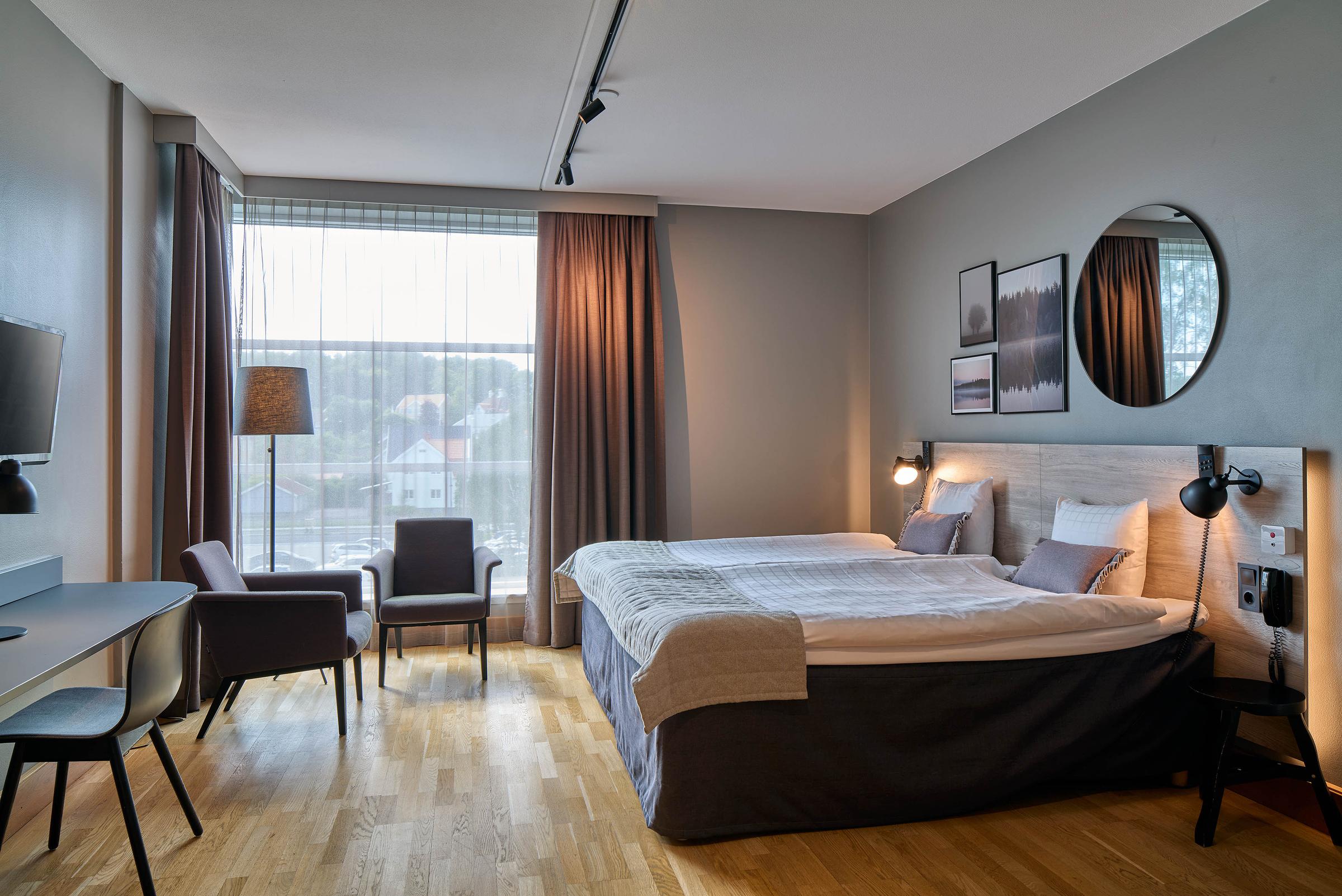 standard room at scandic molndal in gothenburg sweden