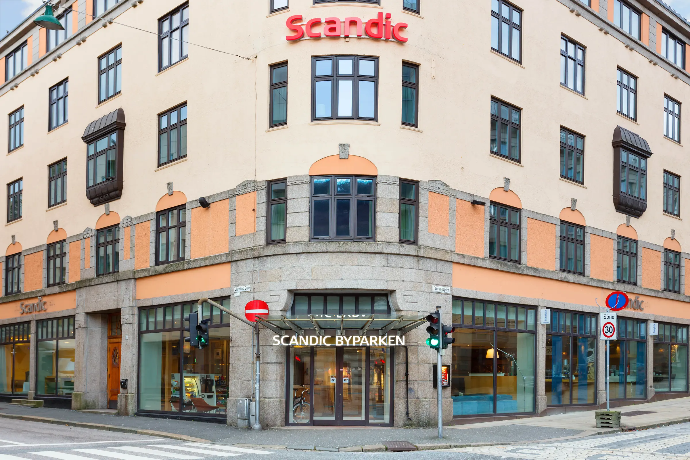 Facade of Scandic Byparken in Bergen