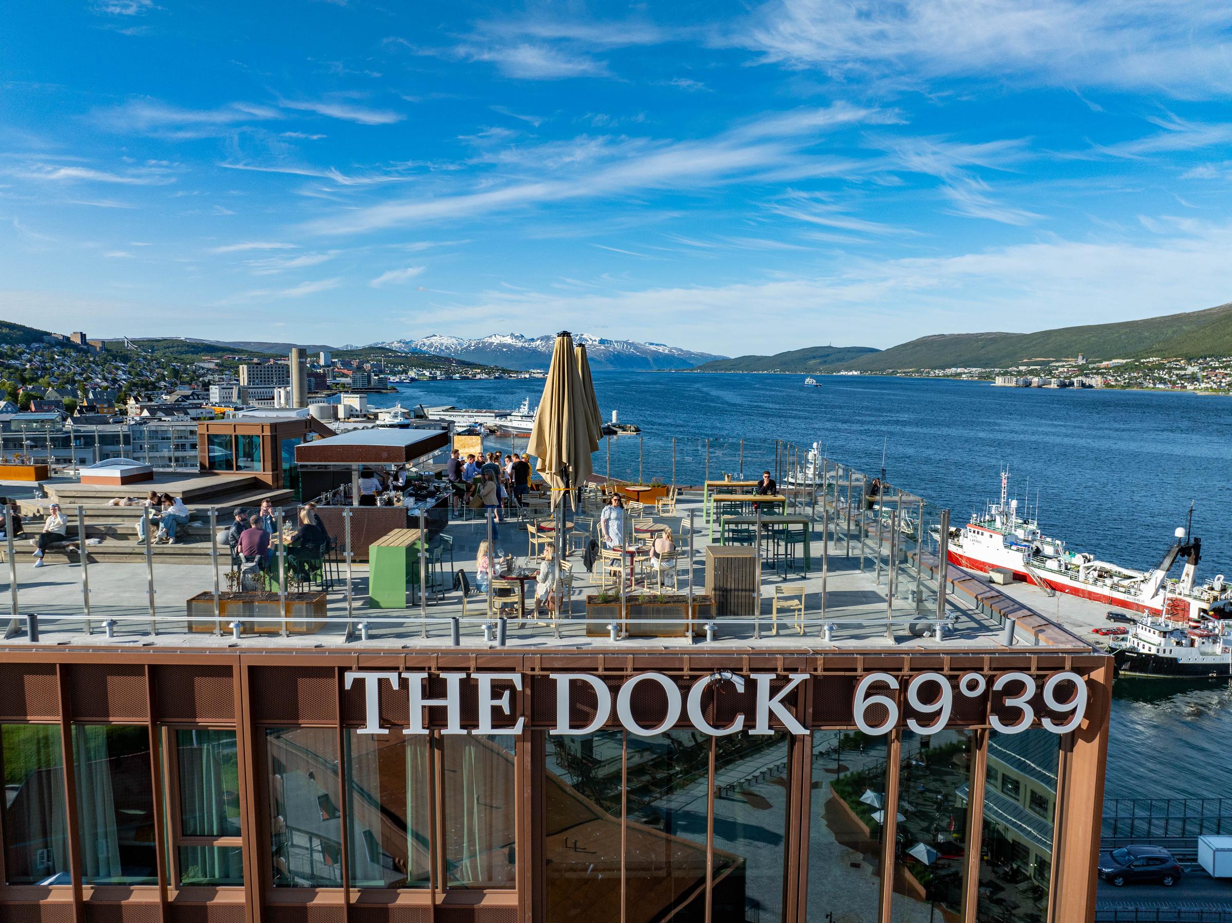 Rooftop terrace at The Dock 69°39 by Scandic