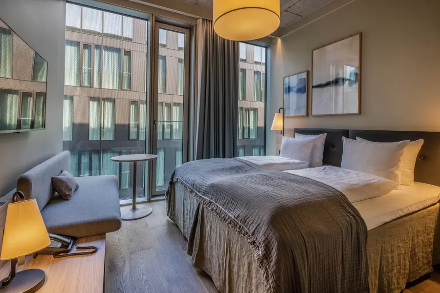 standard king room at scandic spectrum in copenhagen in denmark