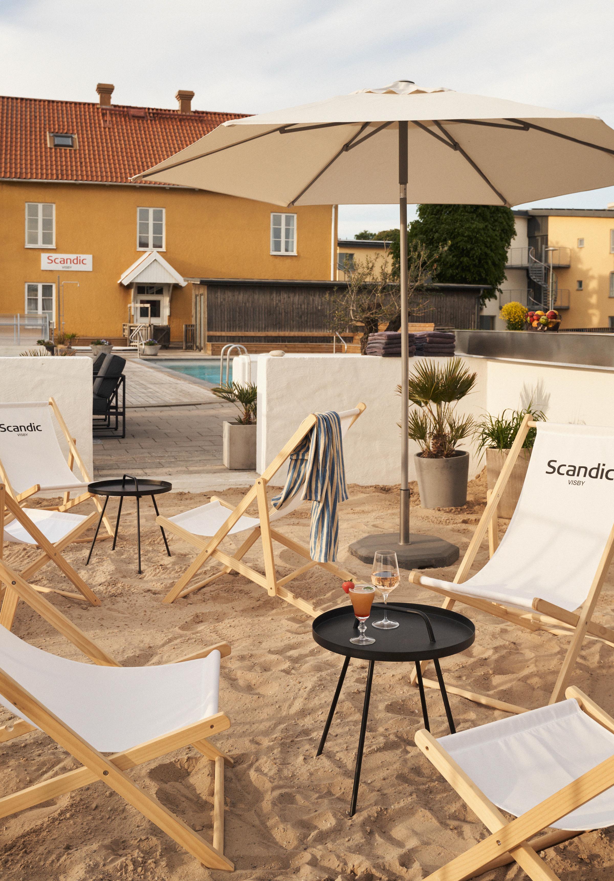 beach pool view at scandic visby