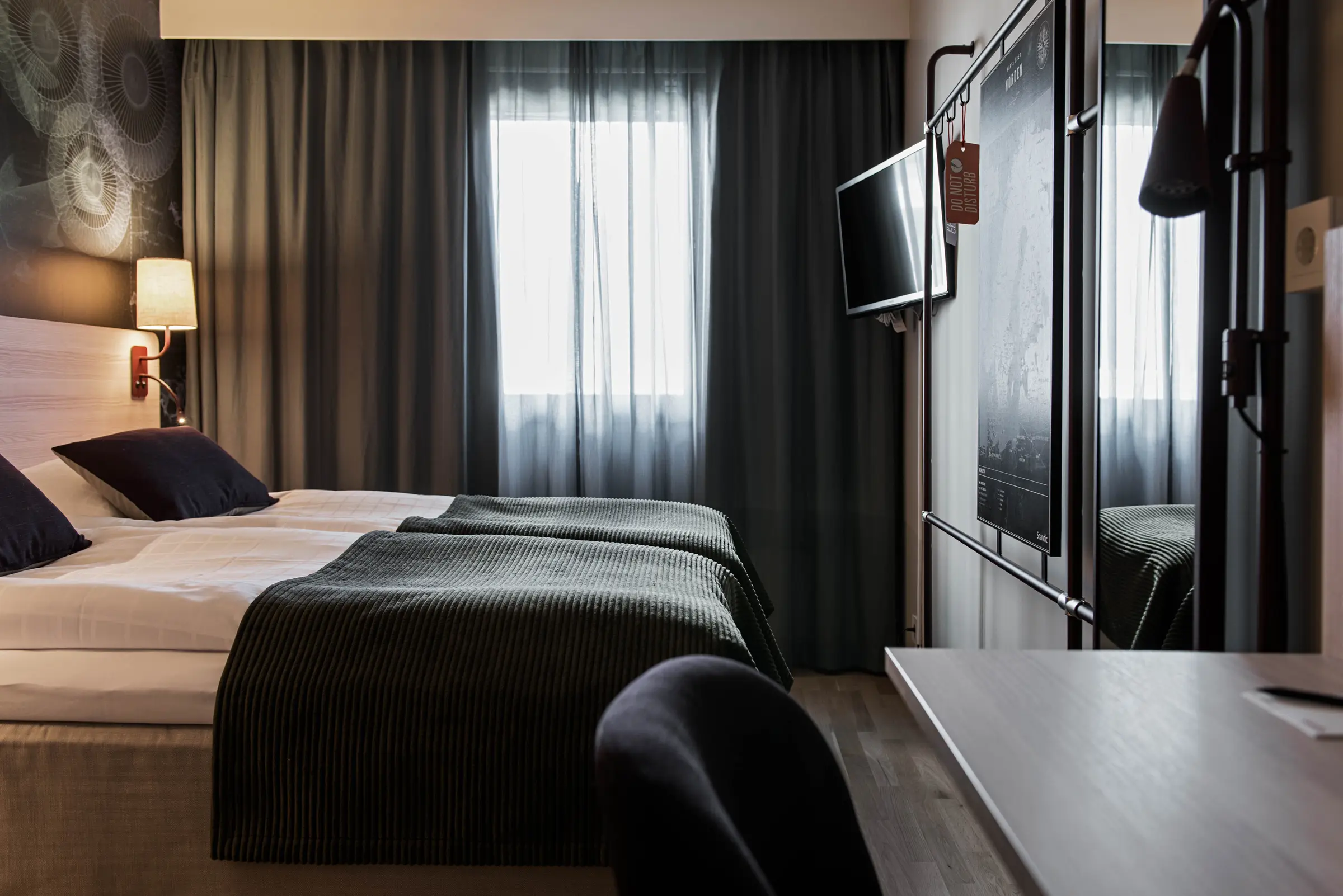 Beds in Standard room at Scandic Täby