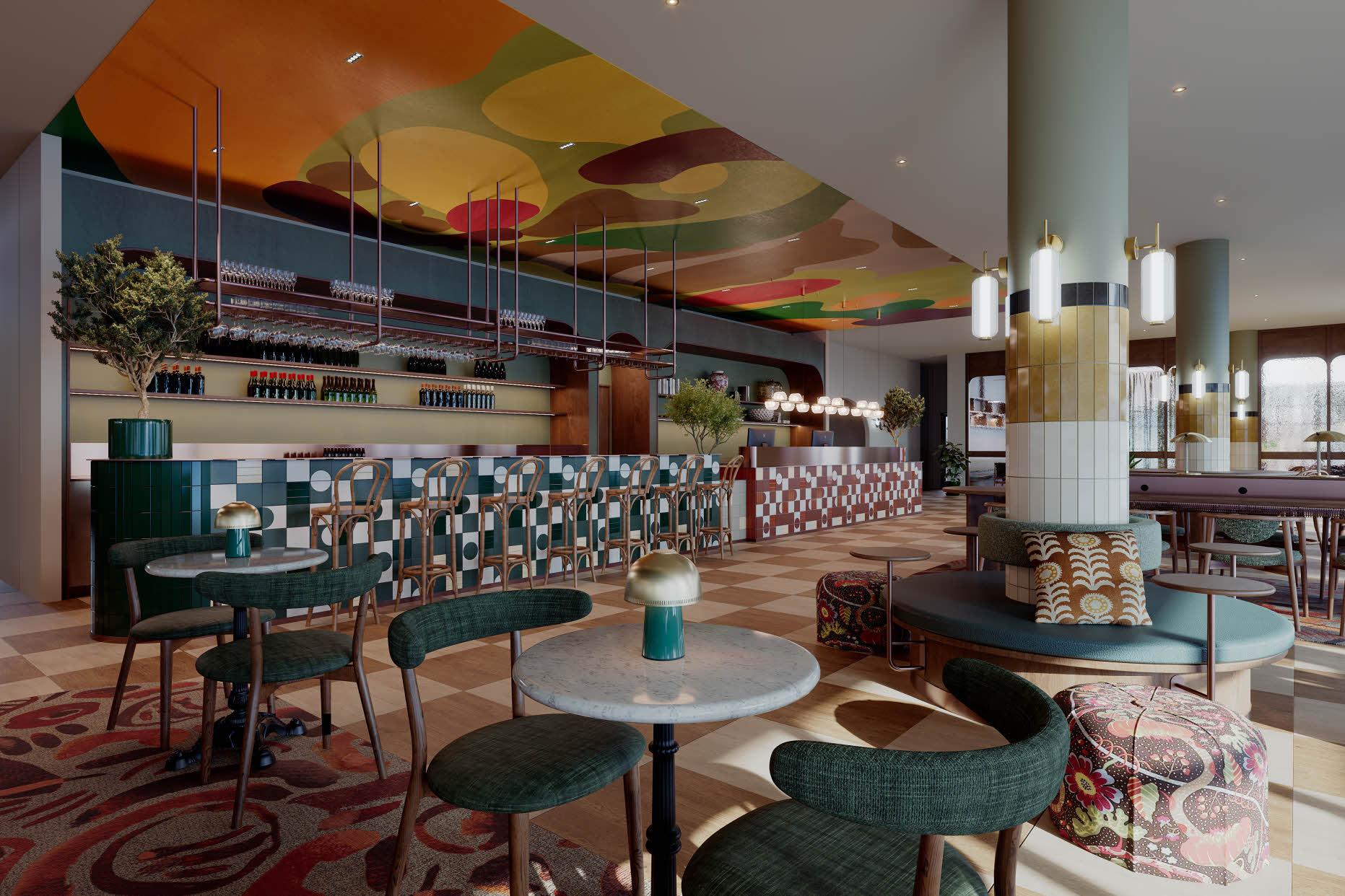 Lobby and bar at Scandic Charlottenburg