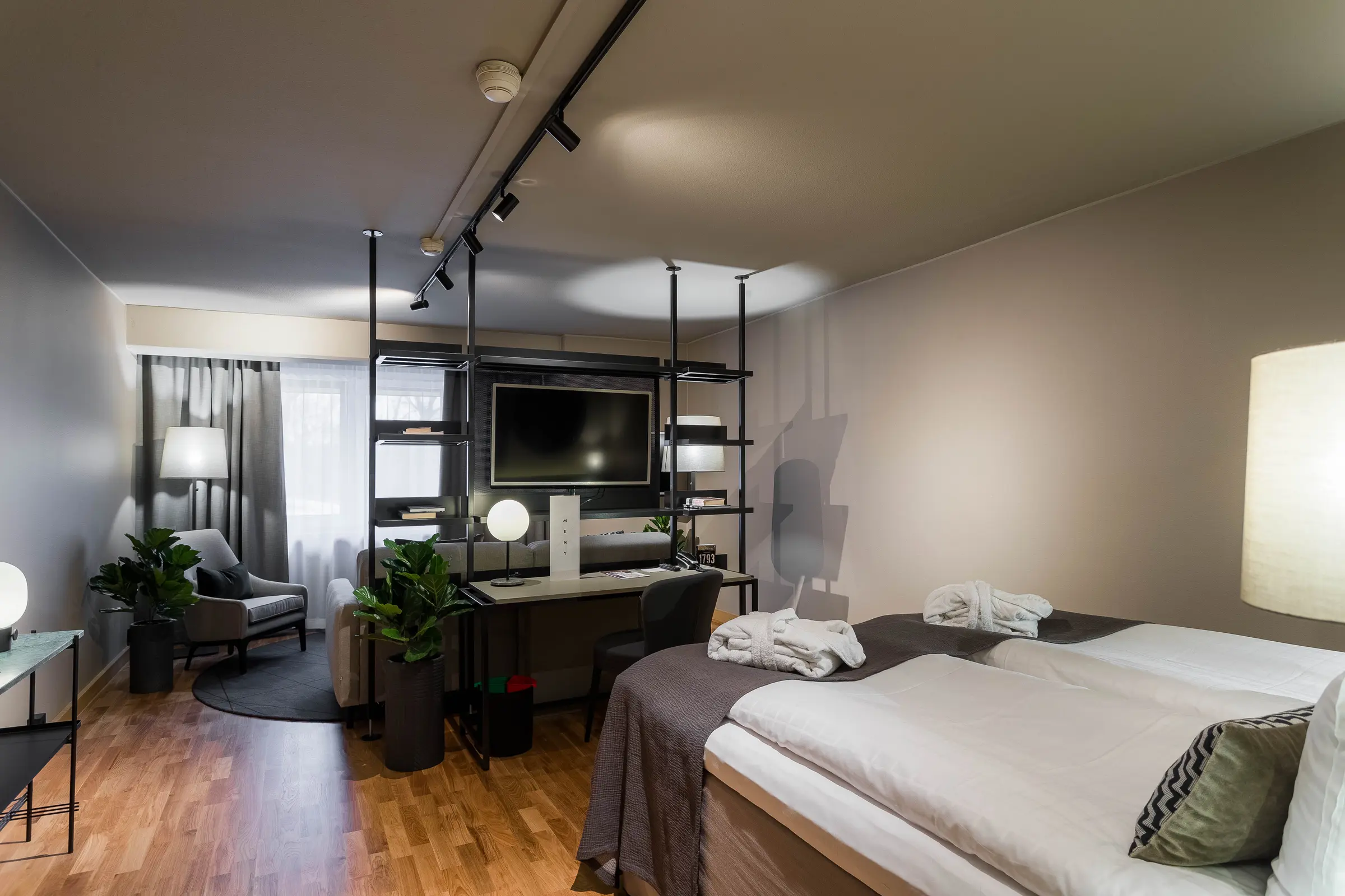 Bed in a Junior Suite at Scandic Park in Stockholm