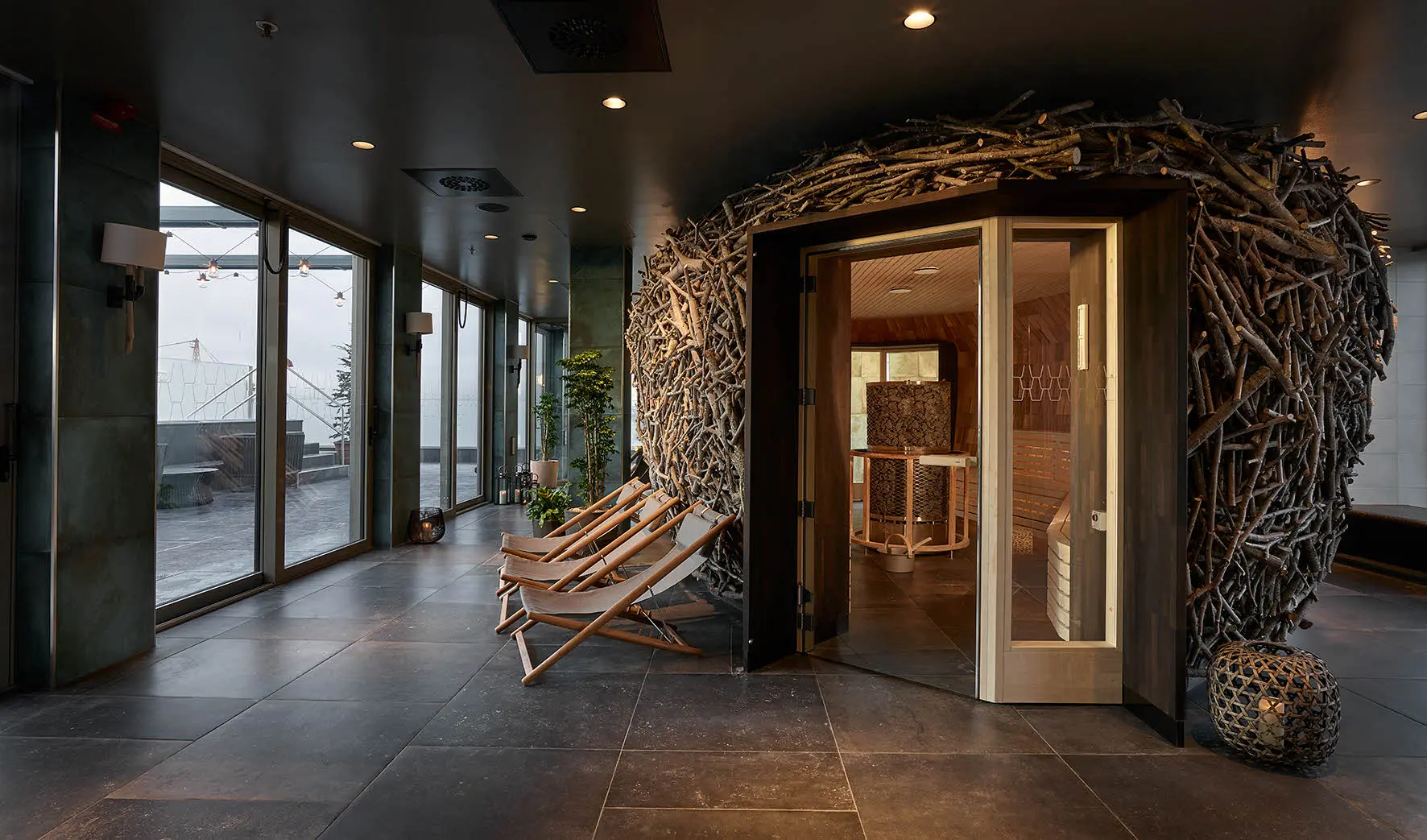 The Nest, spa with sauna