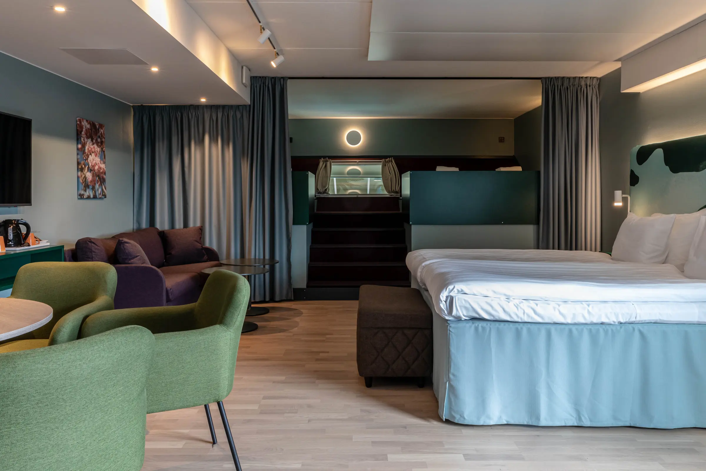 junior suite room at scandic eden nokia in finland