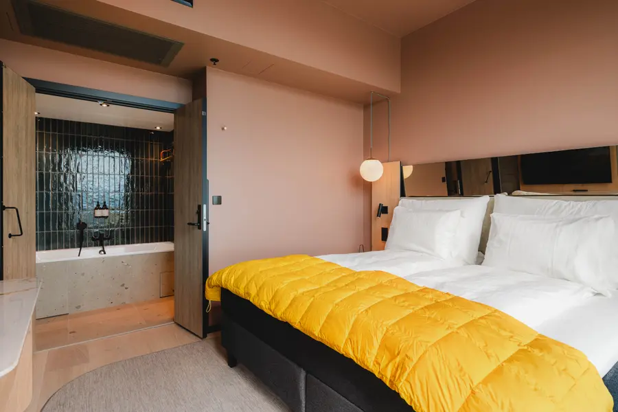bedroom in master suite at the dock by scandic in tromso