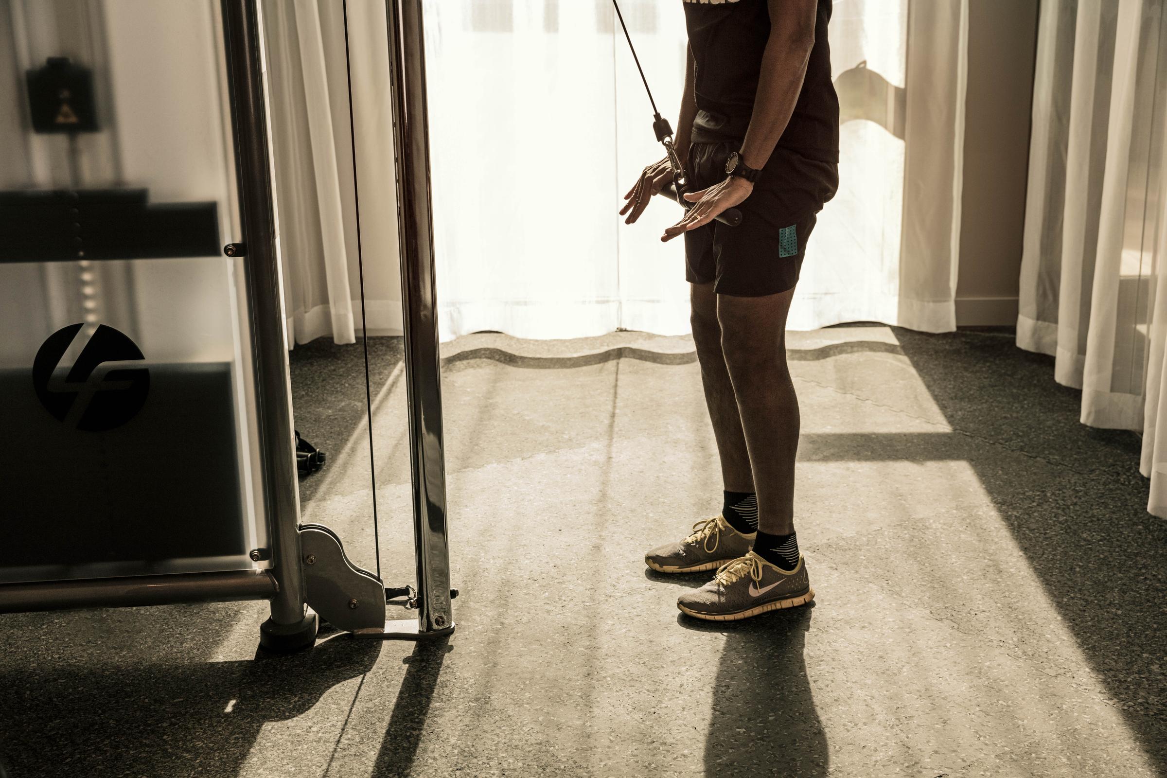Workout at the gym