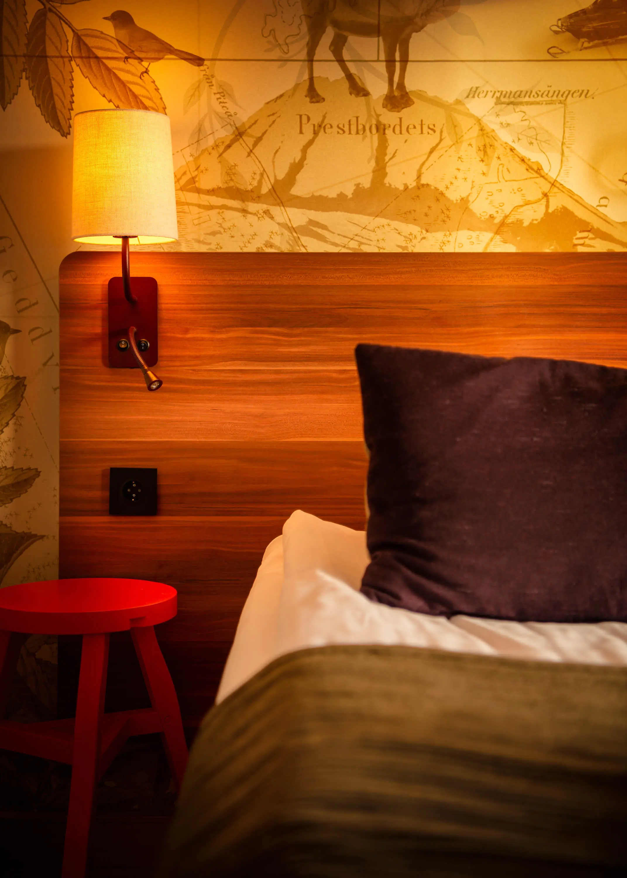 Detail bed hotel Scandic Luleå