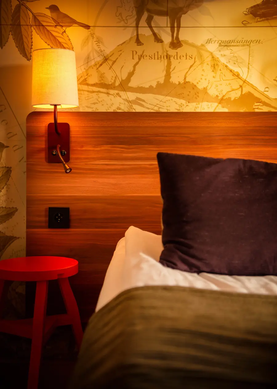 Detail bed hotel Scandic Luleå
