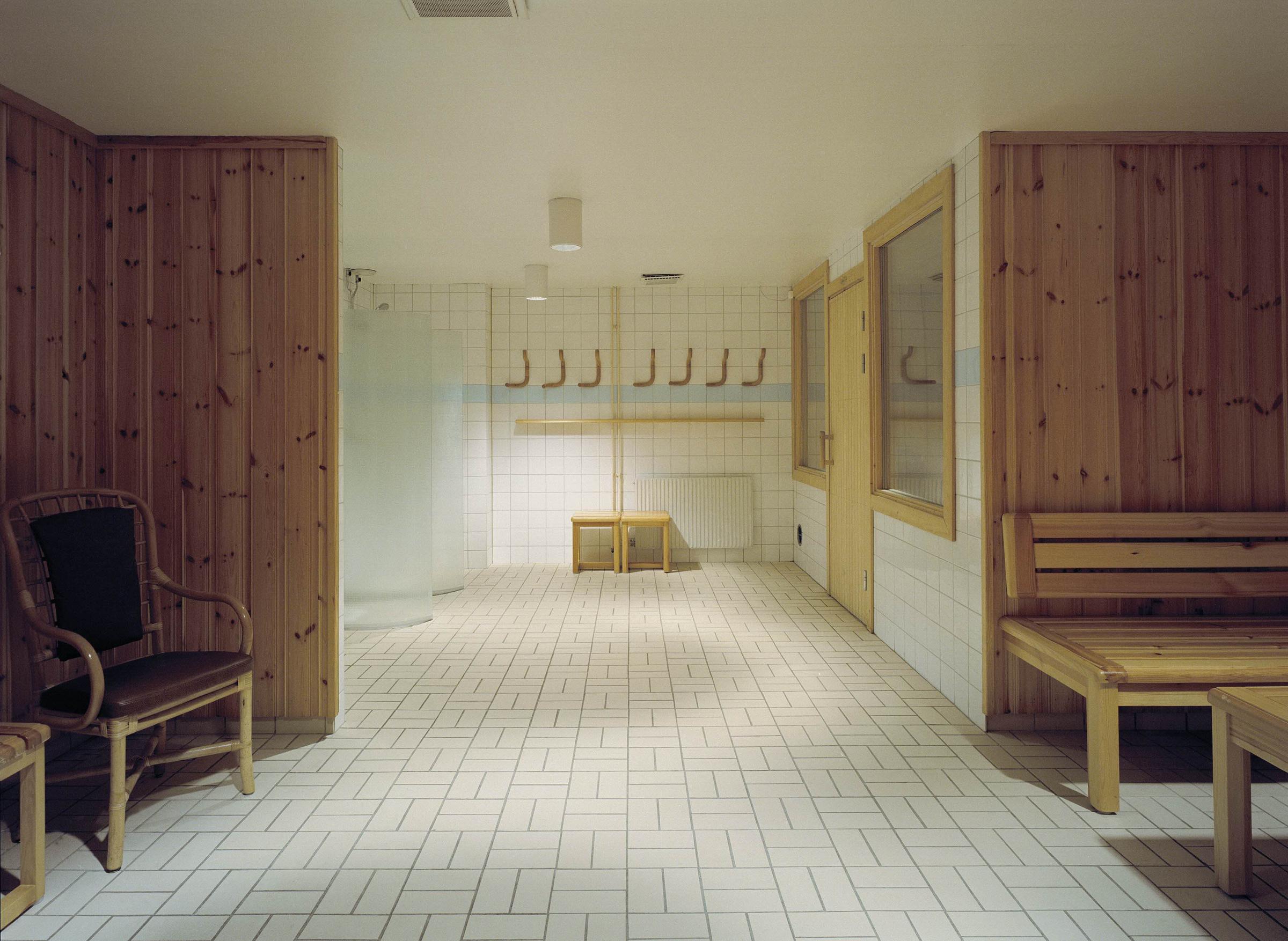 Relaxation area with sauna