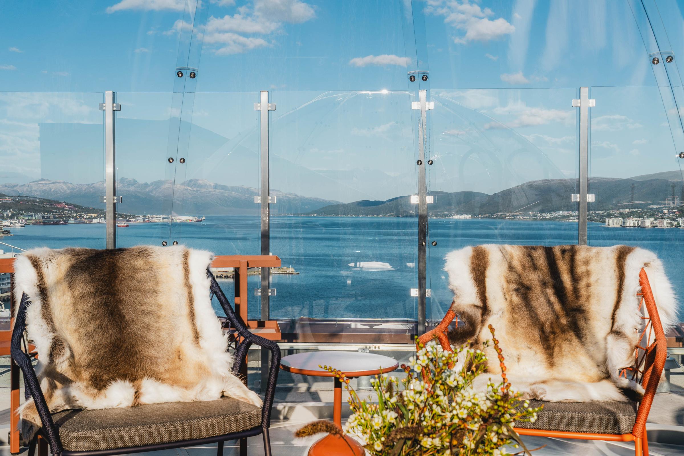 rooftop terrace igloo at the dock 6939 in tromso norway
