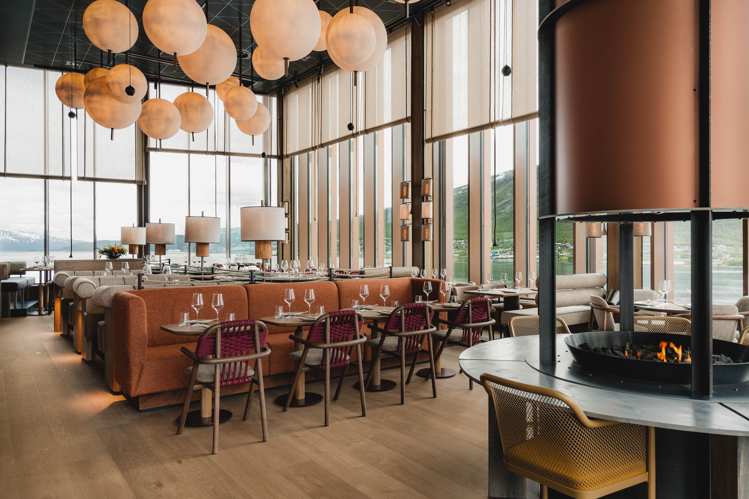 the upper dock restaurant at the dock by scandic in tromso norway
