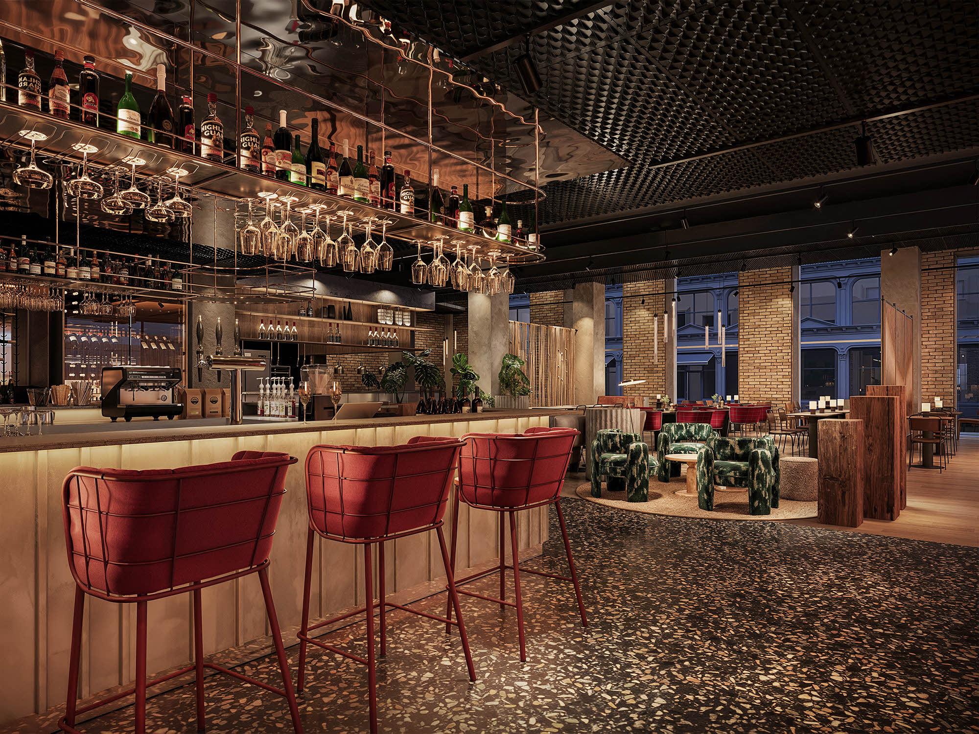 kaj restaurant and bar at bassin seven by scandic in aarhus