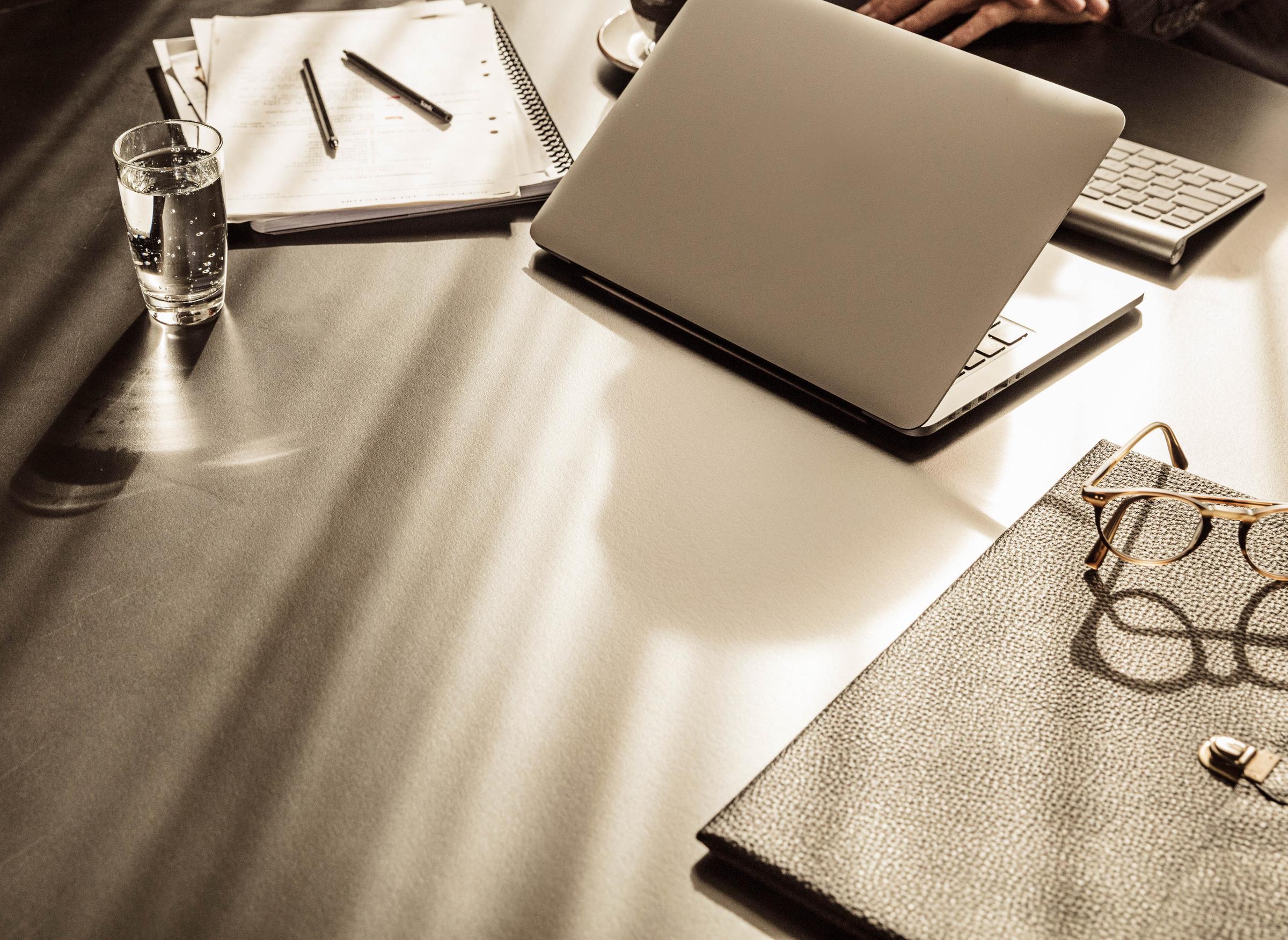 Business couple having a small meeting