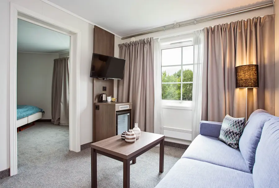 Living room in Junior Suite Scandic Leknes Lofoten
